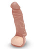 Su Silicone Realistic Penis Extender - Brown/Tan