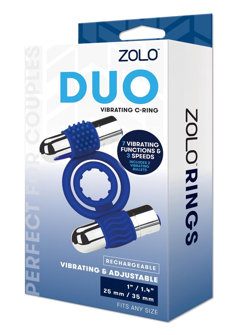 Zolo Rechargebale Duo Vibrating C Ring
